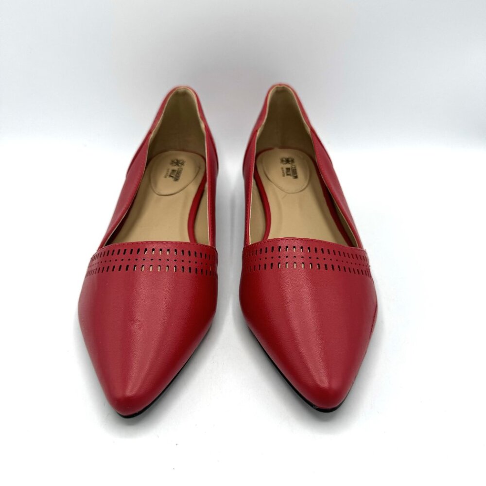 Cushion Walk by Avon Luna Perforated Flat / Chaussures Red Shoes Size 8 - Picture 4 of 10